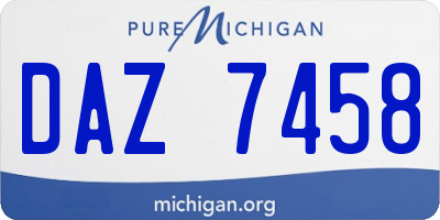 MI license plate DAZ7458