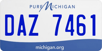 MI license plate DAZ7461