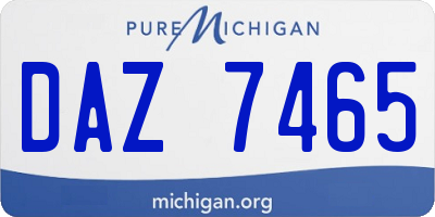 MI license plate DAZ7465