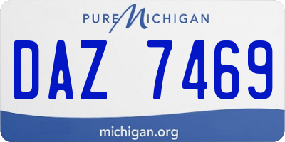 MI license plate DAZ7469