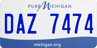 MI license plate DAZ7474