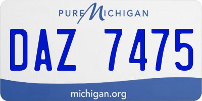 MI license plate DAZ7475