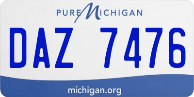 MI license plate DAZ7476