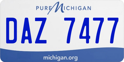 MI license plate DAZ7477