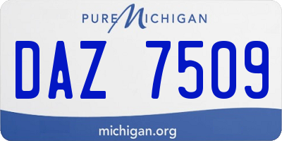 MI license plate DAZ7509