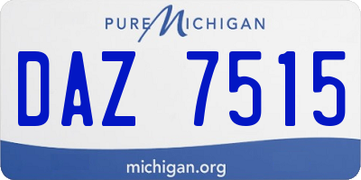 MI license plate DAZ7515