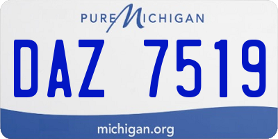 MI license plate DAZ7519