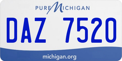 MI license plate DAZ7520
