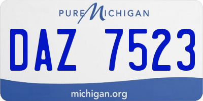 MI license plate DAZ7523