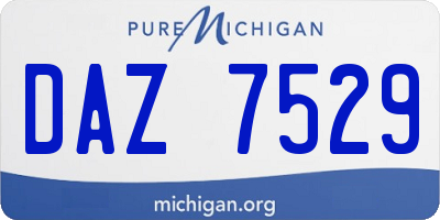 MI license plate DAZ7529