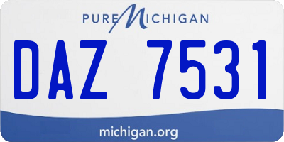 MI license plate DAZ7531