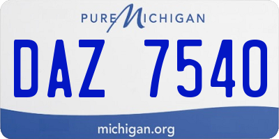 MI license plate DAZ7540