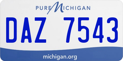 MI license plate DAZ7543