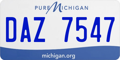 MI license plate DAZ7547