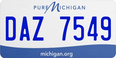 MI license plate DAZ7549