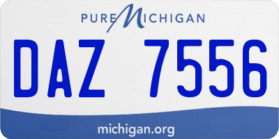 MI license plate DAZ7556