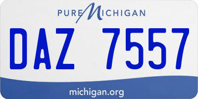MI license plate DAZ7557