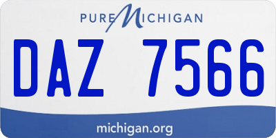 MI license plate DAZ7566
