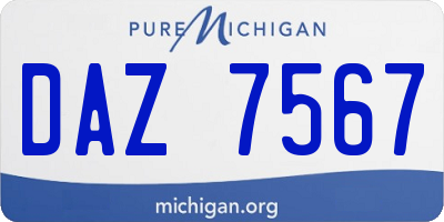MI license plate DAZ7567