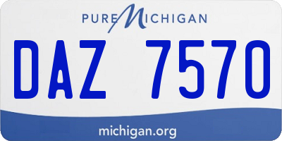 MI license plate DAZ7570