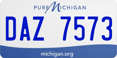 MI license plate DAZ7573