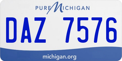 MI license plate DAZ7576