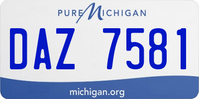 MI license plate DAZ7581
