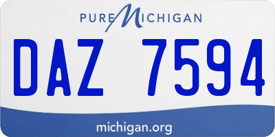MI license plate DAZ7594