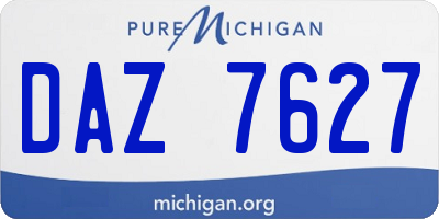 MI license plate DAZ7627