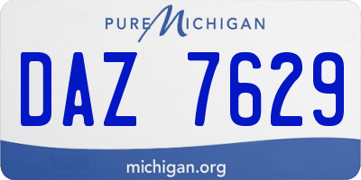 MI license plate DAZ7629