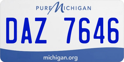 MI license plate DAZ7646