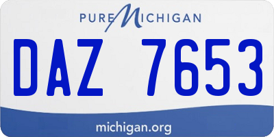MI license plate DAZ7653
