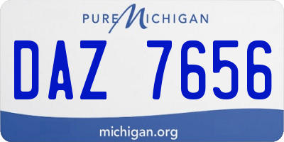MI license plate DAZ7656