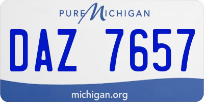 MI license plate DAZ7657