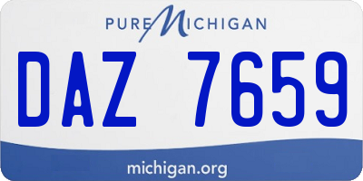 MI license plate DAZ7659