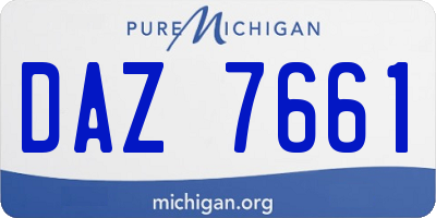 MI license plate DAZ7661