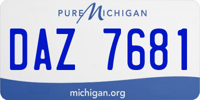 MI license plate DAZ7681