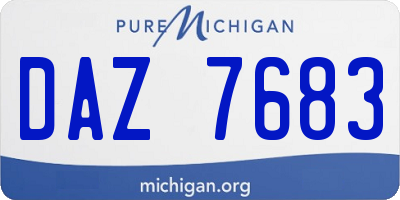 MI license plate DAZ7683