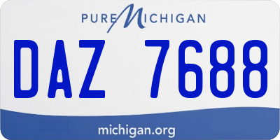 MI license plate DAZ7688