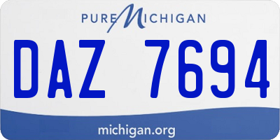 MI license plate DAZ7694