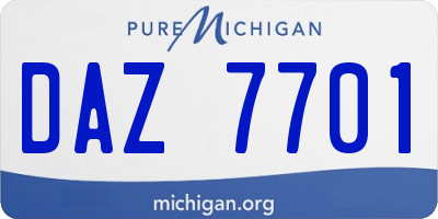 MI license plate DAZ7701