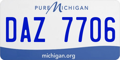 MI license plate DAZ7706