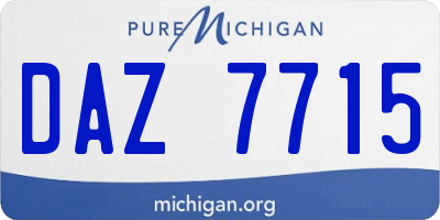 MI license plate DAZ7715