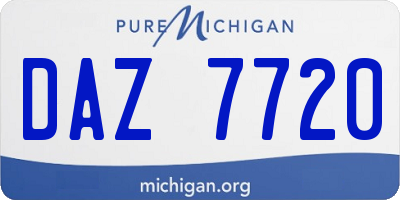 MI license plate DAZ7720