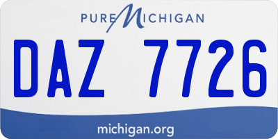 MI license plate DAZ7726