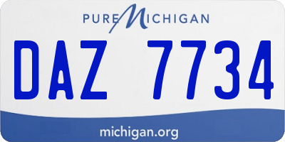 MI license plate DAZ7734