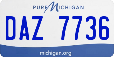 MI license plate DAZ7736