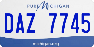 MI license plate DAZ7745