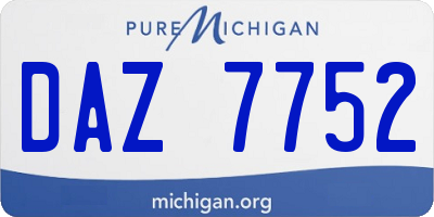 MI license plate DAZ7752