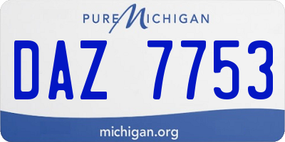 MI license plate DAZ7753